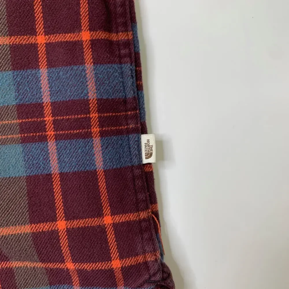 Vintage The North Face Shirt Mens M Medium Mahogany Plaid Valley Twill Flannel